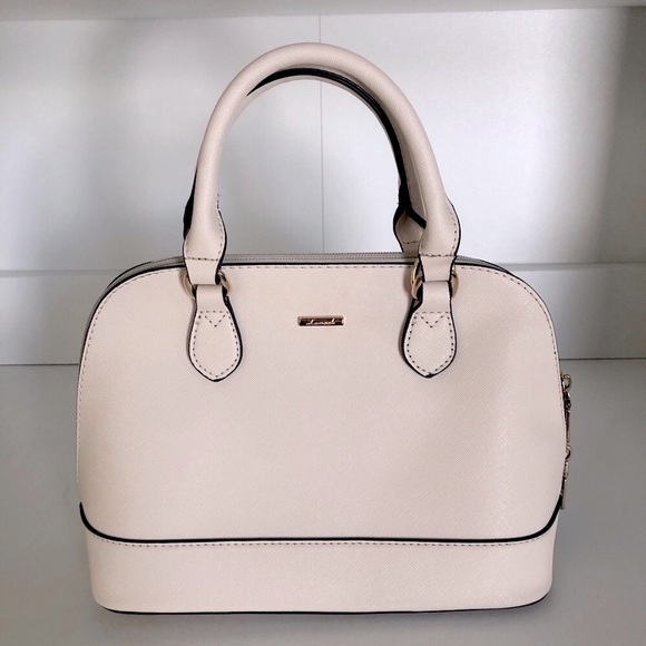 LOVENOOK Cream Purse Women’s Small Crossbody Bag Double Zip Gold Accents - Picture 3 of 17